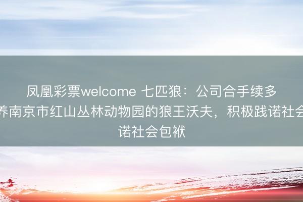 凤凰彩票welcome 七匹狼:公司合手续多年认养南京市红山丛林动物园的狼王沃夫,积极践诺社会包袱